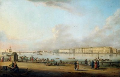 View of the Winter Palace from Vasilyevsky Island, 1796 by Johann Georg Mayr